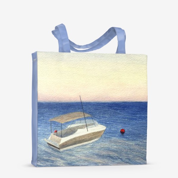 Сумка-шоппер «Кораблик в море. Акварель. Реализм.»