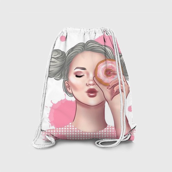 Рюкзак «девушка и пончик»