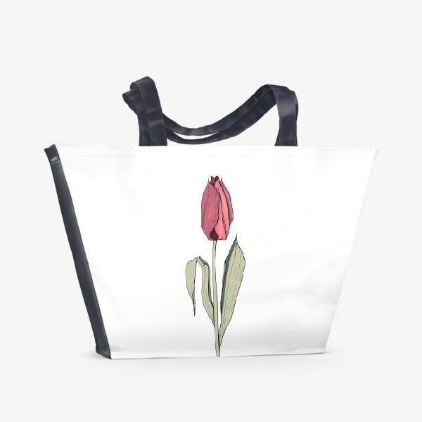 Пляжная сумка «розовый тюльпан»