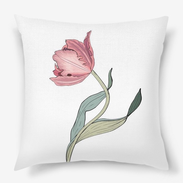 Подушка «красивый розовый тюльпан»