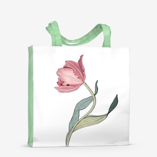 Сумка-шоппер «красивый розовый тюльпан»