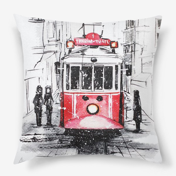 Подушка &laquo;Стамбульский трамвай&raquo;