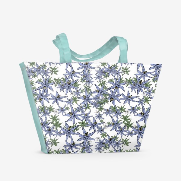 Пляжная сумка «красивые фиолетовые цветы»