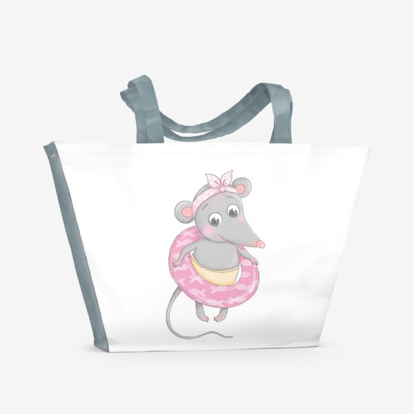 Пляжная сумка «Мышка с кругом»