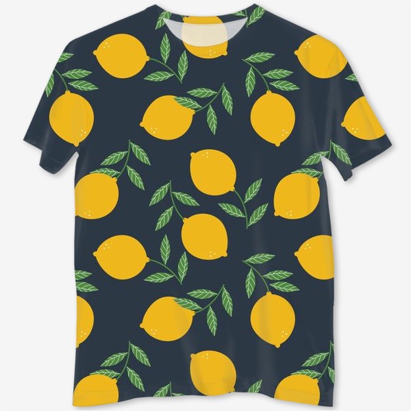 Футболка с полной запечаткой «Lemon pattern»