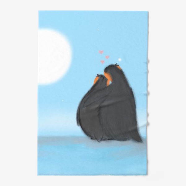 Полотенце «Влюбленные пингвины»