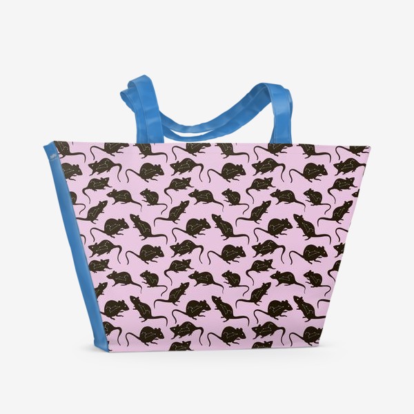 Пляжная сумка «Розовые мыши»