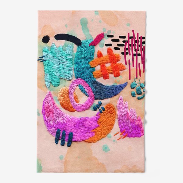 Полотенце «абстрактная вышивка»