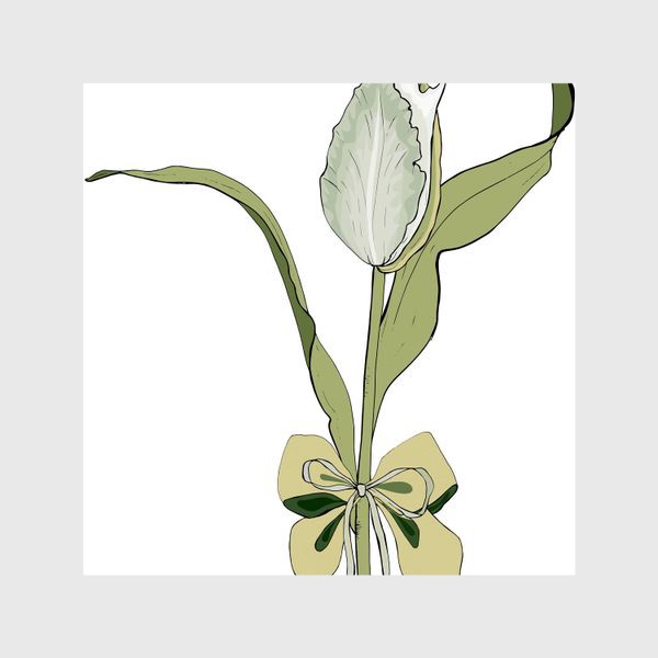 Шторы «зеленый тюльпан»