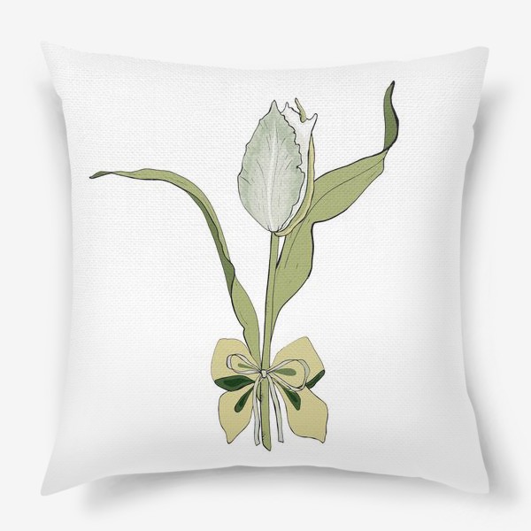 Подушка «зеленый тюльпан»