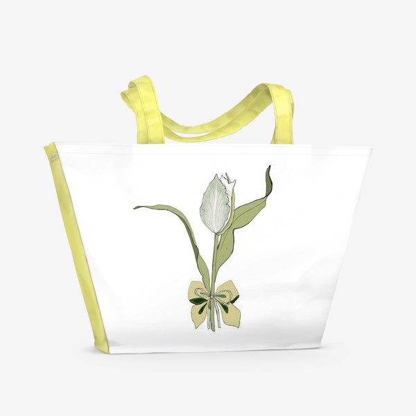 Пляжная сумка «зеленый тюльпан»