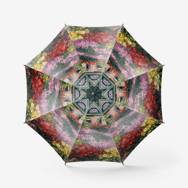 Зонт «Домик среди цветов»