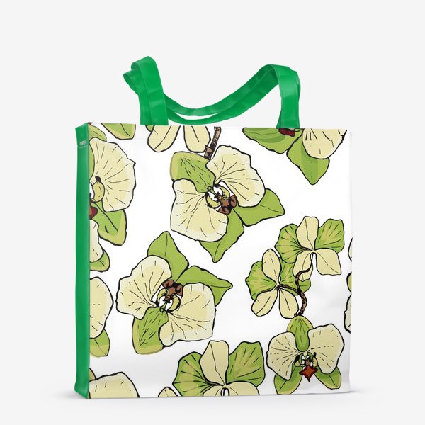 Сумка-шоппер «зеленая орхидея»