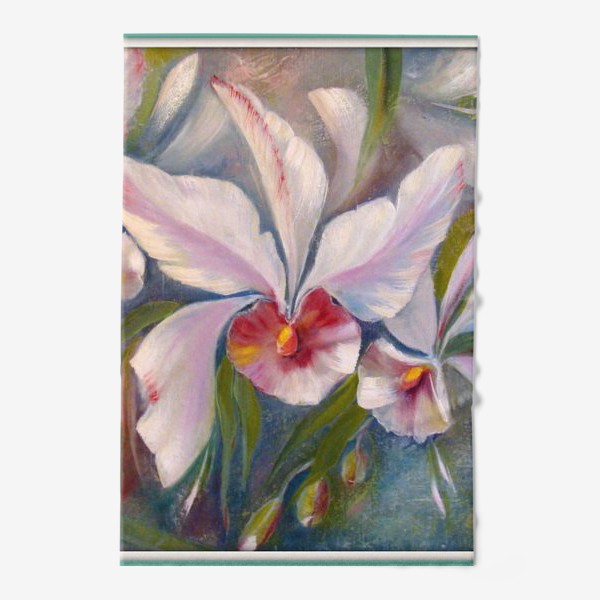 Полотенце «белые орхидеи»