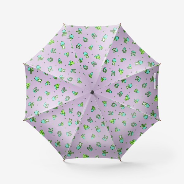 Зонт «Цветы и мышки (квадрат)»