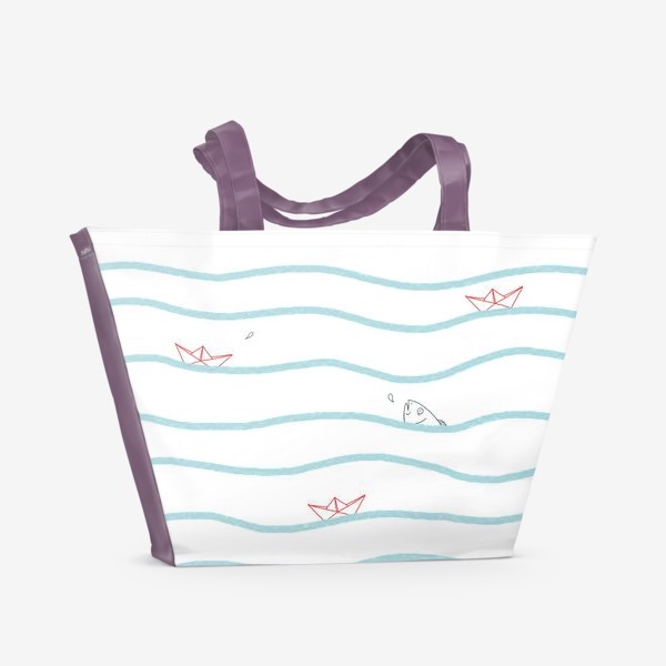 Пляжная сумка «Бумажные кораблики»