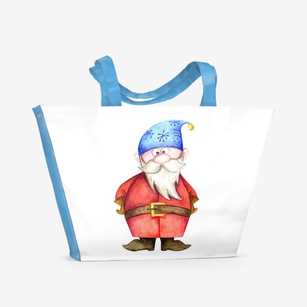 Пляжная сумка «Новогодний гном»