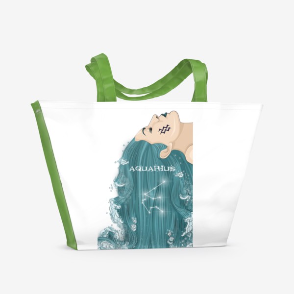 Пляжная сумка «Девушка водолей»