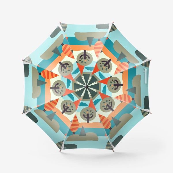Зонт «Осенний геометрический паттерн»
