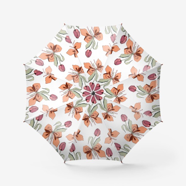 Зонт «тюльпаны с бантиками»