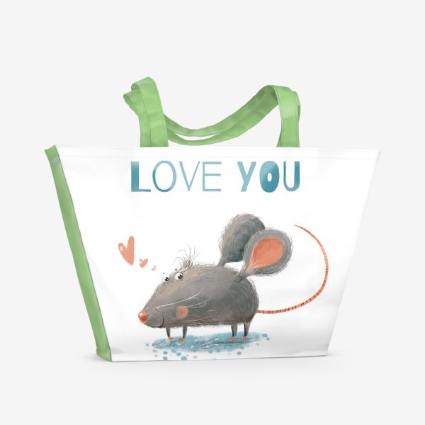 Пляжная сумка «Влюбленный мышь»