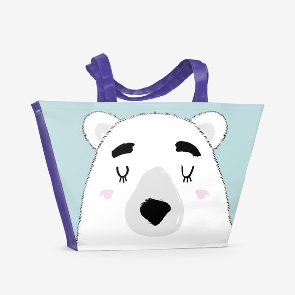 Пляжная сумка «Белый полярный медведь»