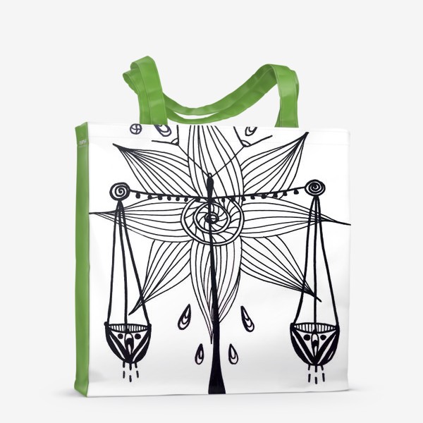 Сумка-шоппер «Весы Графика Подарок для знака зодиака Весы»