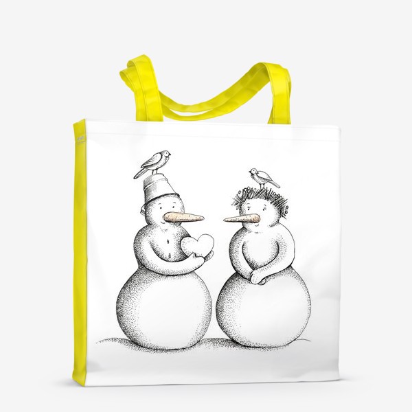 Сумка-шоппер «снеговики»