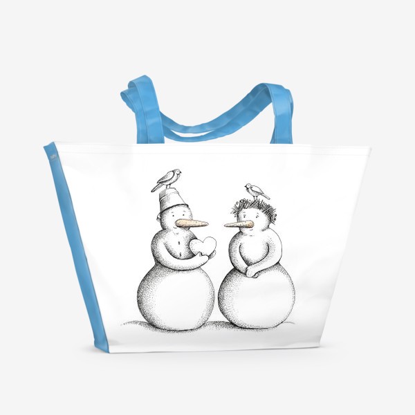 Пляжная сумка «снеговики»