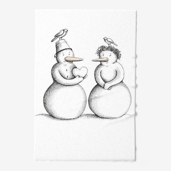 Полотенце «снеговики»