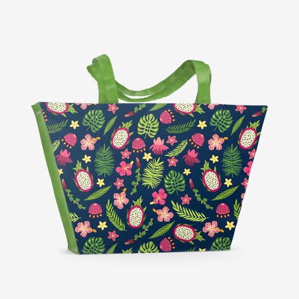 Пляжная сумка «Розовые тропики»