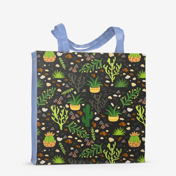 Сумка-шоппер «Зеленый кактусовый сад»