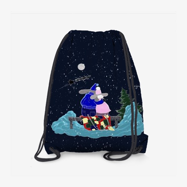 Рюкзак «Влюбленные мышки под луной»