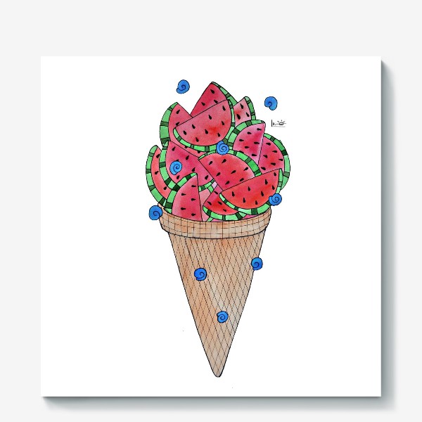 Холст «Арбузное мороженое»