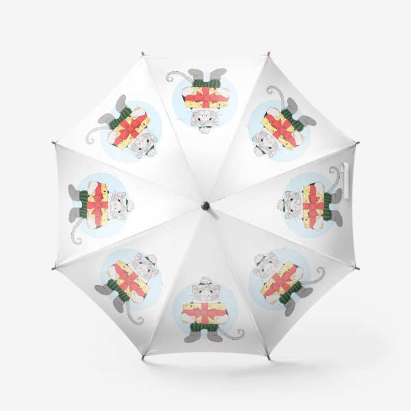 Зонт «Подарок на Новый год от мышки»