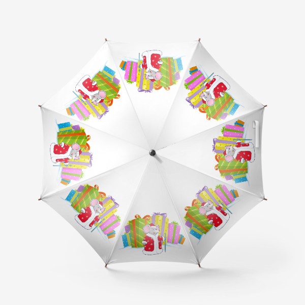 Зонт «Мышка - Дед Мороз»