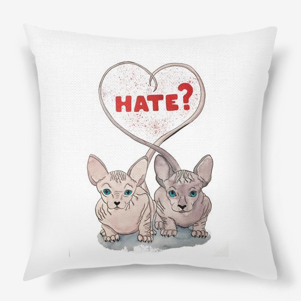 Подушка «Любовь и ненависть. Сфинксы.»