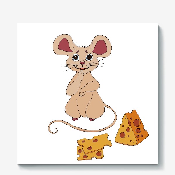 Холст «мышь и сыр»