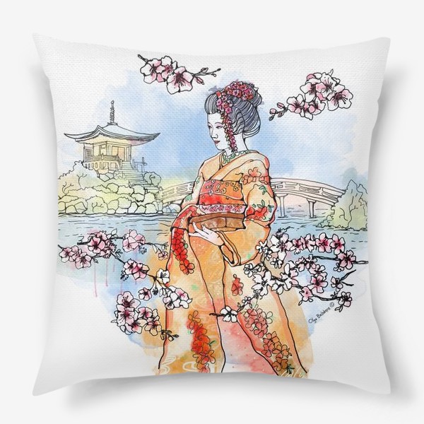 Подушка «Япония-сакура»