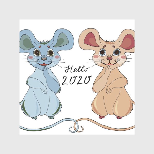 Скатерть &laquo;Мышки ждут новый год&raquo;