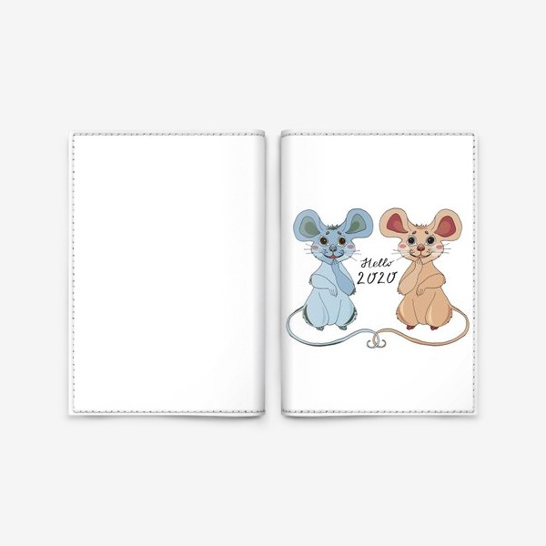 Обложка для паспорта «Мышки ждут новый год»