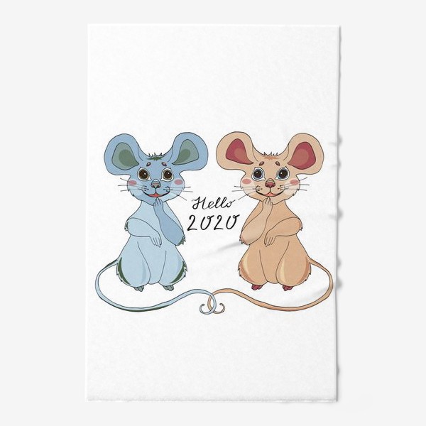 Полотенце &laquo;Мышки ждут новый год&raquo;