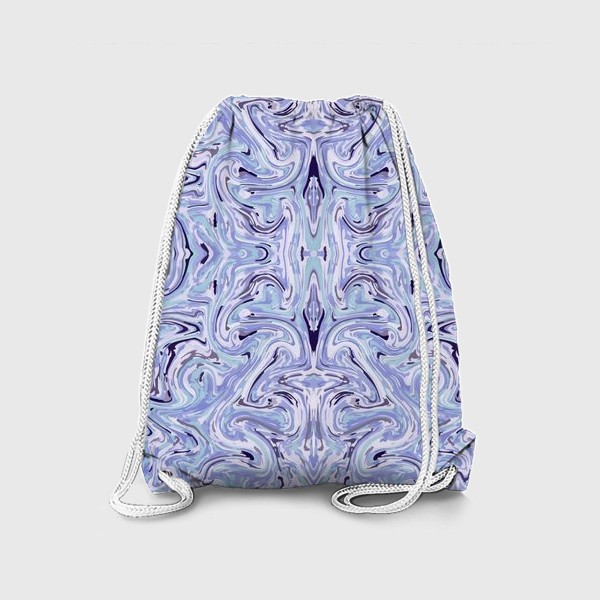 Рюкзак «Мраморная текстура, голубой и сиреневый»