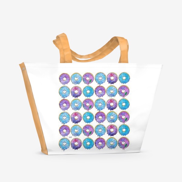 Пляжная сумка «Космические пончики»
