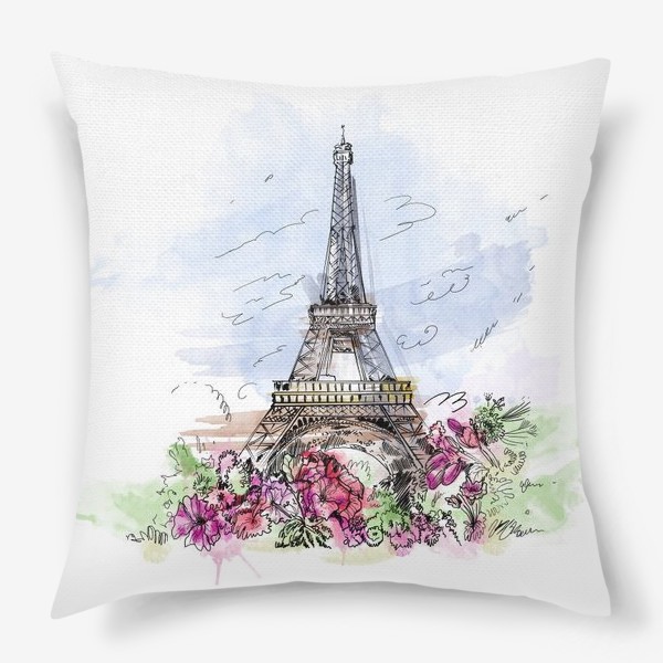 Подушка «Париж - Эйфелева башня»