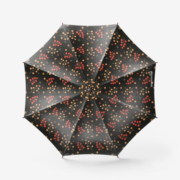 Зонт «Осенний ягодный паттерн»