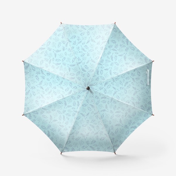 Зонт «Листья на голубом фоне»
