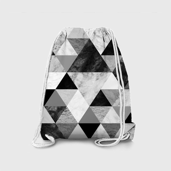 Рюкзак &laquo;Абстрактный паттерн, треугольники и ромбы, текстура мрамора&raquo;