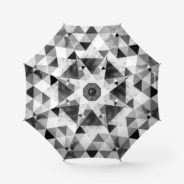 Зонт «Абстрактный паттерн, треугольники и ромбы, текстура мрамора»