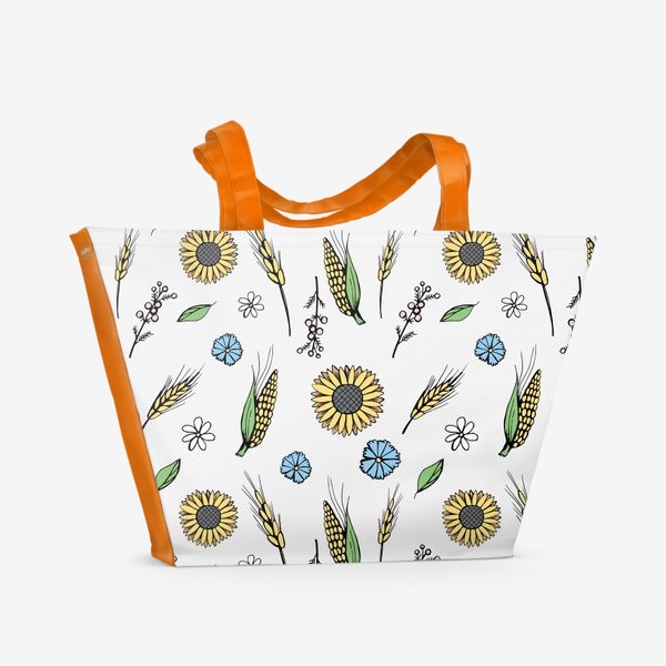 Пляжная сумка «полевые растения»